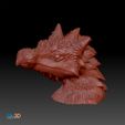 STL-99006-Dragon-LadynA.jpg ドラゴン胸像 - Ladynie - HIGH-POLYGON