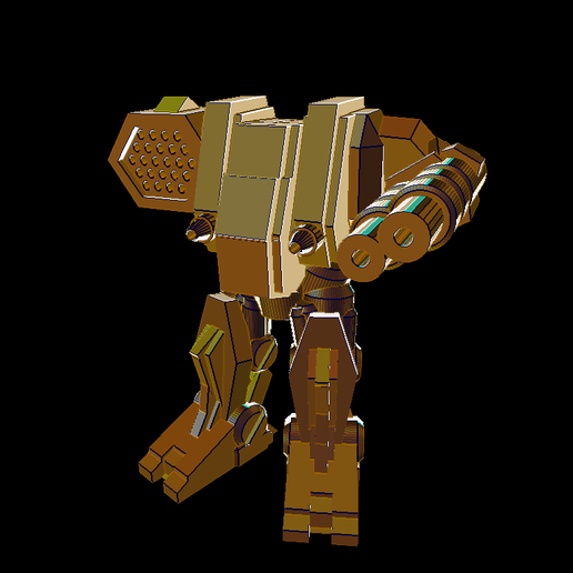 G-21 Gaunt With Rockets and Lasers (6mm) 3D model