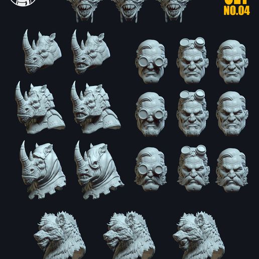 Head Pack SET.04 3D model