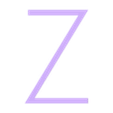 Z.STL Alphabet and numbers 3D font "Geo