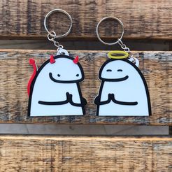 22.jpeg STL file Flork Angel & Demon Key Chain・3D printable model to download