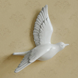 flying_birds_6.png Wall decoration - Flying birds (STL files for 5 different flying bird models)