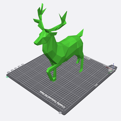 deeeer.png Ciervo Low Poly - Escultura geométrica