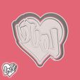 07-1.jpg Valentine's day cookie cutters - #22 - heart (with love sign) (style 10)