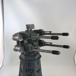 Alternate radar for 28mm Quad Anti-Air Turret + Base Ring & Ammo Covers