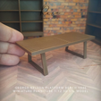 George-Nelson-Platform-Bench-Miniature-Furniture-2.png Miniature Bench, Mini George Nelson Platform Bench, Miniature Furniture, Dollhouse Furniture