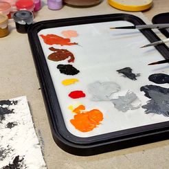 palette.jpg Archivo STL Paleta húmeda para pintar, minis, modelar・Diseño imprimible en 3D para descargar