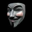 V2.jpg V for Vendetta Mask/ Anonymous Mask/ Guy Fawkes Mask  3d digital download