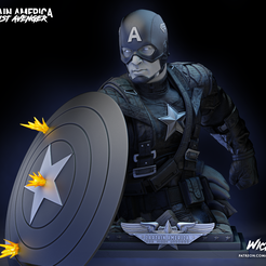 052523-Wicked-CaptainA-SteveR-Bust-swap-Image-006.png Archivo 3D Wicked Marvel Captain America Bust: Probado y listo para impresión 3d・Plan para descargar y imprimir en 3D