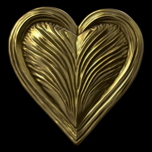 Fantasy-Heart-11.jpg Fantasy Heart Relief STL file for 3d printing or CNC Free 3D print model