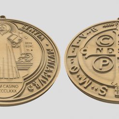 Shapr-Image-2024-01-05-182837.jpg The Saint Benedict Medal, double sided, protection amulet, power of exorcism, miraculous religious jewelry
