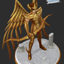 Aiolos 1.PNG STL file Saint Seiya - Aiolos Golden Knight of Sagittarius・3D printer design to download