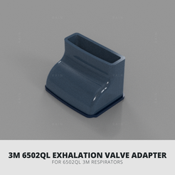 3M 6502QL EXHALATION VALVE ADAPTER FOR 6502QL 3M RESPIRATORS Download STL file 6502QL Exhalation Valve Filter Adapter • 3D print design, RAIN