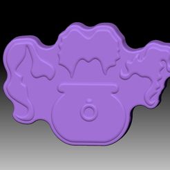 HocusPocus.jpg STL file HOCUS POCUS CAULDRON SOLID SHAMPOO AND MOLD FOR SOAP PUMP・3D printing model to download