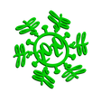 Eff2020CoronavirusSnowflakeOrnamentWithoutJumpring3DImage.png Eff 2020 - Coronavirus Snowflake Christmas Ornament