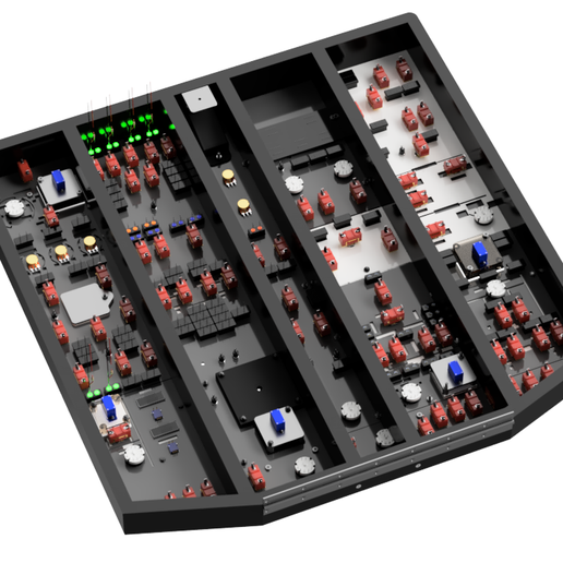 💭 737 Forward Overhead Panel – Complete CAD Design (STEP)・ STEP File ...