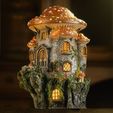 9.jpg Mushroom Cottage - Lámpara Fantasy Cozy Fairy Tale