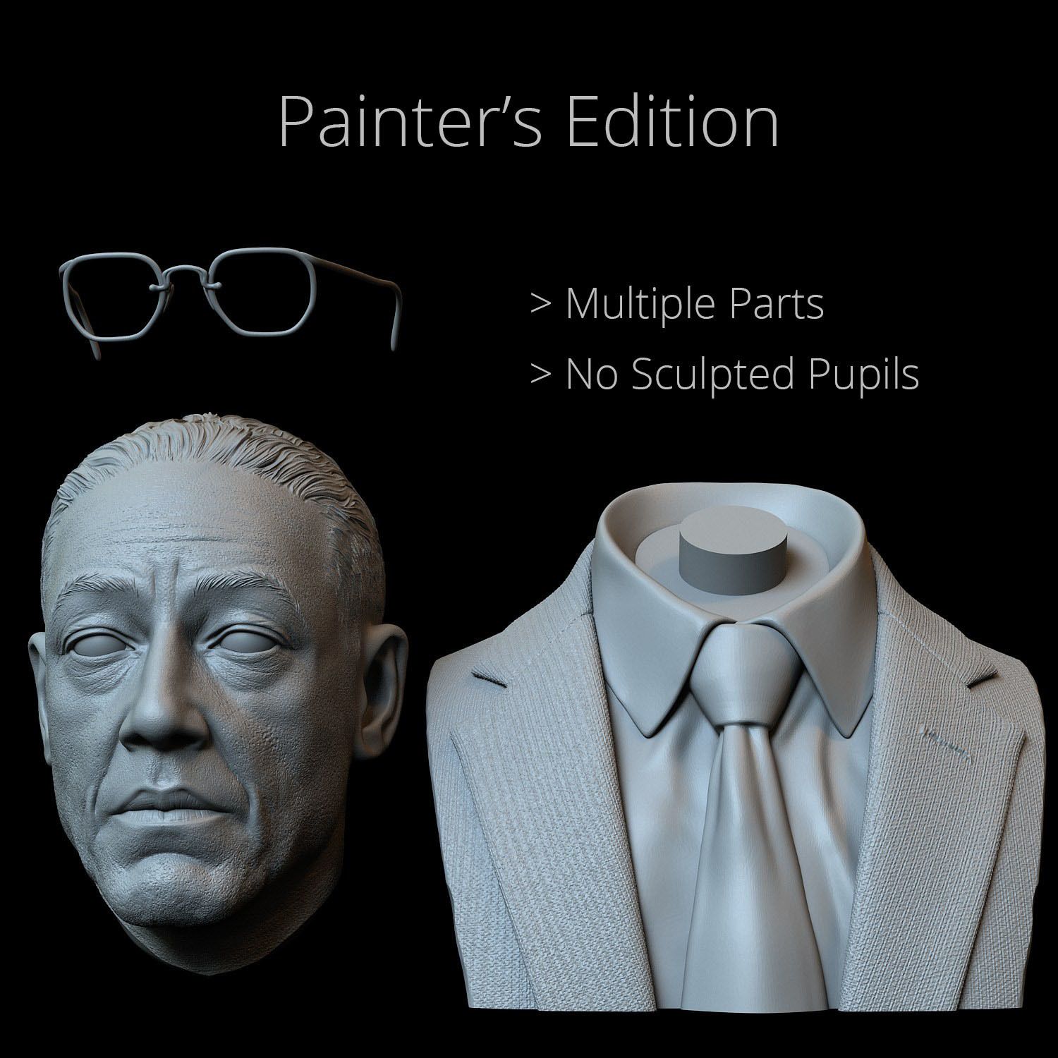 PaintersEdition.jpg 3D file Gustavo Fring (Giancarlo Esposito) from Breaking Bad, Better Call Saul・3D print object to download, sidnaique