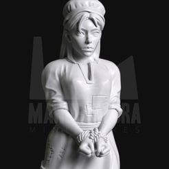 xx119a-01.jpg STL file Sub Series 119a - Farmer Slave Girl With Hat・3D printer design to download