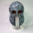 A001.jpg Early Corinthian Helmet with Stand