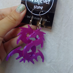 Screenshot_10.png Archivo STL Dragon earrings・Modelo para descargar y imprimir en 3D