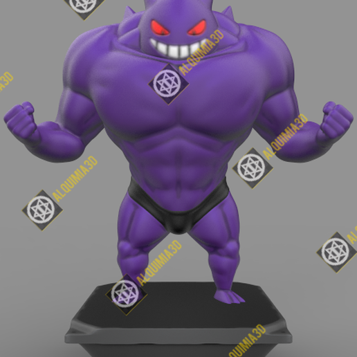 Swole Gengar 3D model