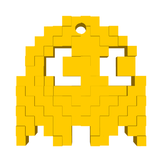 Pacman Chost Earrings 3D model
