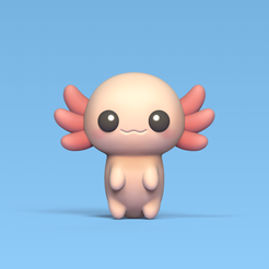 Axolote1.png Archivo 3D Lindo Axolote・Objeto imprimible en 3D para descargar