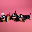 Articulated-Dachshund-Duo---Cute-3D-Printed-Toy-Keychain_4.jpg 🌭Articulated Dachshund Duo – Cute 3D Printed Toy & Keychain (Hot Dog Costume Bonus)
