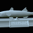 Barracuda-base-30.png fish great barracuda / Sphyraena barracuda statue detailed texture for 3d printing