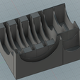 SonicRollInsert_Bottom-View.png Sonic Roll 3d Printed Organizer - Fits Sleeved Cards