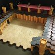 IMG_0077.jpg COLISEUM SET - "HEX" TILES FOR A HIGHLY DETAILED 3D GAME BOARD.