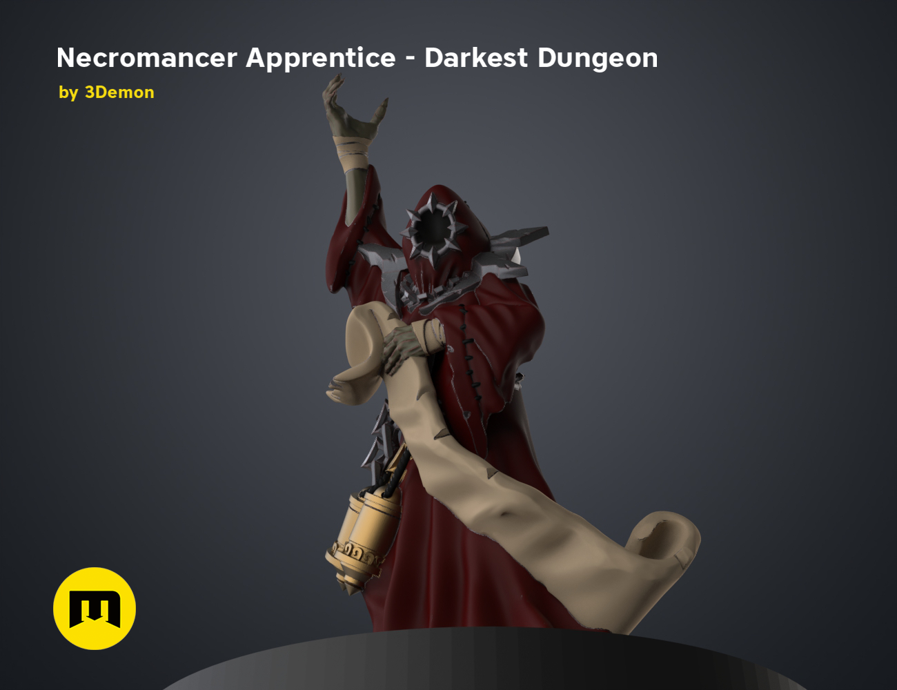 Necromancer Apprentice - Darkest Dungeon ae Yn) 4 Archivo 3D Figura de Nigromante Aprendiz DnD - Darkest Dungeon・Modelo imprimible en 3D para descargar, 3D-mon