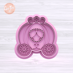 1.278.png Fichier STL PRINCESS CARRIAGE Cookie Cutter with Stamp / Cookie Cutter PRINCESS CARRIAGE・Modèle à télécharger et à imprimer en 3D