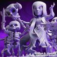 Renders-Bruja-9.jpg Clash Royale Witch - Clash Royale Skeleton - 3D Print Diorama