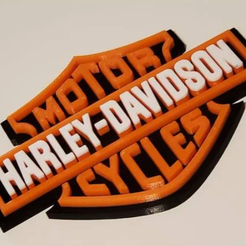 HD.png Download free STL file HARLEY DAVID • 3D printable template, RAKOON