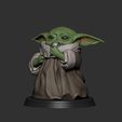98.jpg Baby Yoda - Holding Chewing and  Reaching for the Ball - Fan Art