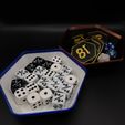 IMG_1409.jpg Hexagonal Sorting Storage Tray | Stackable | DnD | Board Games | Tabletop | No AMS needed | 2 Versions