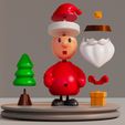 3D-printable-components.jpg Santa Claus 3D Print – Stylized Christmas Santa Figurine | STL + OBJ + 3MF | 3D Printable Holiday Decoration