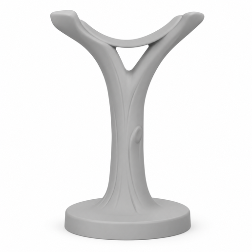Headphone stand smooth organic forked tree