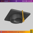 birrete1.png Graduation cap, graduation cap, 3D File