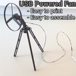 Use Powered Fen Fee : Fichier STL Ventilateur alimenté par USB・Modèle à télécharger et à imprimer en 3D