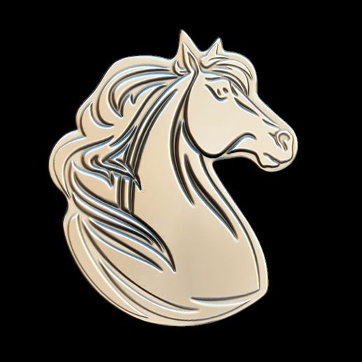 Horse silhouette 3D model