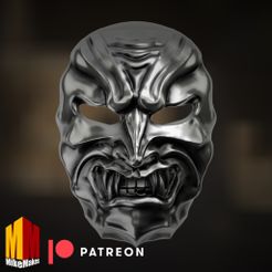E8CD512D-DC5B-4672-93CE-BD7169D61E87.jpeg Archivo STL Teen Wolf Oni Mask 3D Model - Perfecto para los fans del arco Nogitsune・Plan de impresión en 3D para descargar