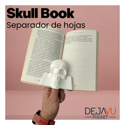 1.png STL-Datei SKULL BOOK Lesezeichen・3D-druckbares Modell zum Herunterladen