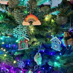 47CBEC53-F146-49EA-9FDC-ACFEA7F0F82E.jpeg Free 3D file Christmas Ornaments DOG & CAT・3D printing model to download