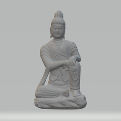 1.png Statue de Bouddha Guanyin Bodhisattva Modèle d'impression 3D