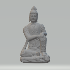 1.png Guanyin Bodhisattva Buddha Statue 3D-Druck Modell