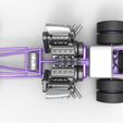 10.jpg Diecast Dragster old school à moteur avant avec 2 V8 Echelle 1:25