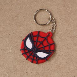 Miniaturas thingiverse 02.jpg STL-Datei Keychain Multicolor Spiderman kostenlos・3D-Druck-Modell zum herunterladen